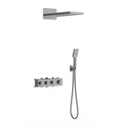 Modern Thermostatic Wall-concealed Shower Faucet Set AH513400 Brushed Gun Metal