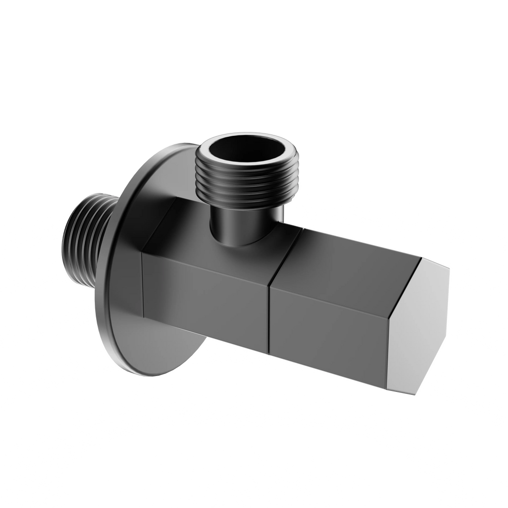 olid Brass Angle Valve – Ceramic Cartridge – AV01 Brushed Gun Metal