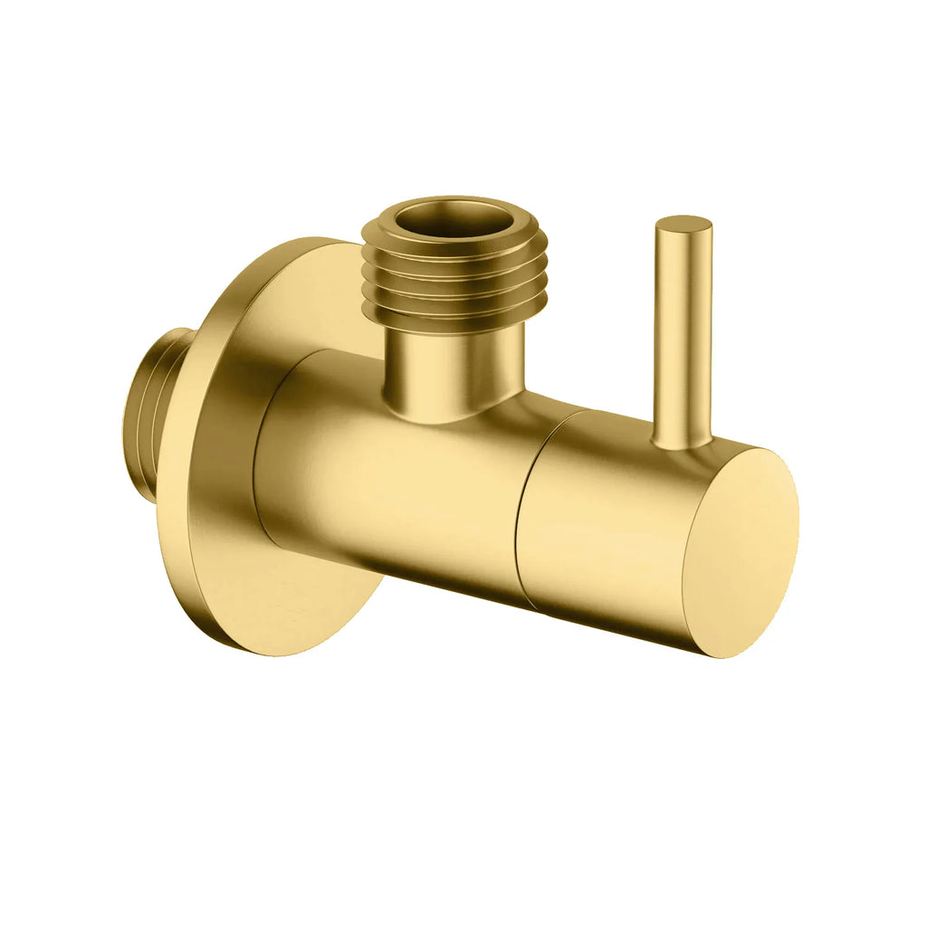 Solid Brass Angle Valve – Ceramic Cartridge – AV03 Brushed Gold