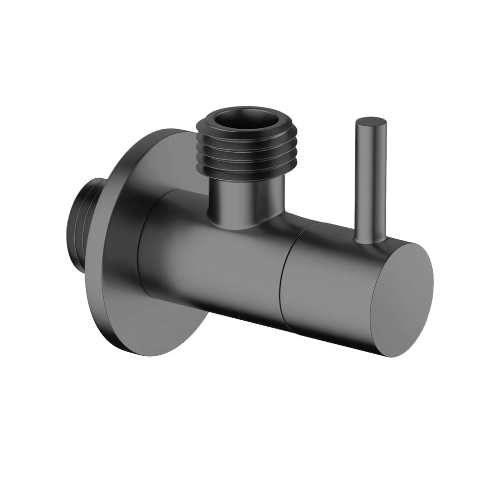 Solid Brass Angle Valve – Ceramic Cartridge – AV03 Brushed Gun Metal