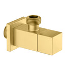 Square Solid Brass Angle Valve – Ceramic Disc Cartridge – AV04 Brushed Gold