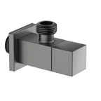 Square Solid Brass Angle Valve – Ceramic Disc Cartridge – AV04 Brushed Gun Metal