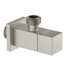Square Solid Brass Angle Valve – Ceramic Disc Cartridge – AV04 Brushed Nickel