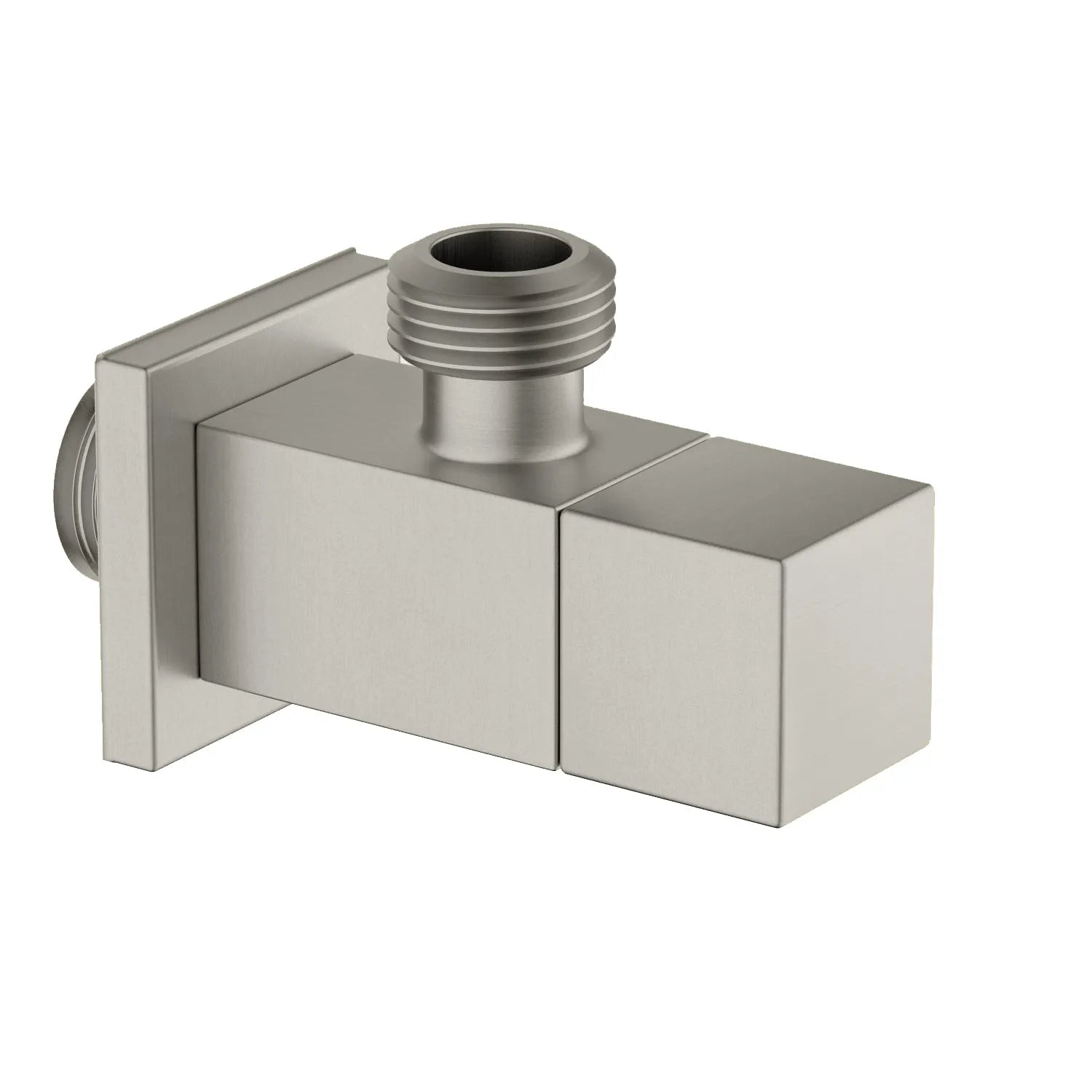 Square Solid Brass Angle Valve – Ceramic Disc Cartridge – AV04 Brushed Nickel