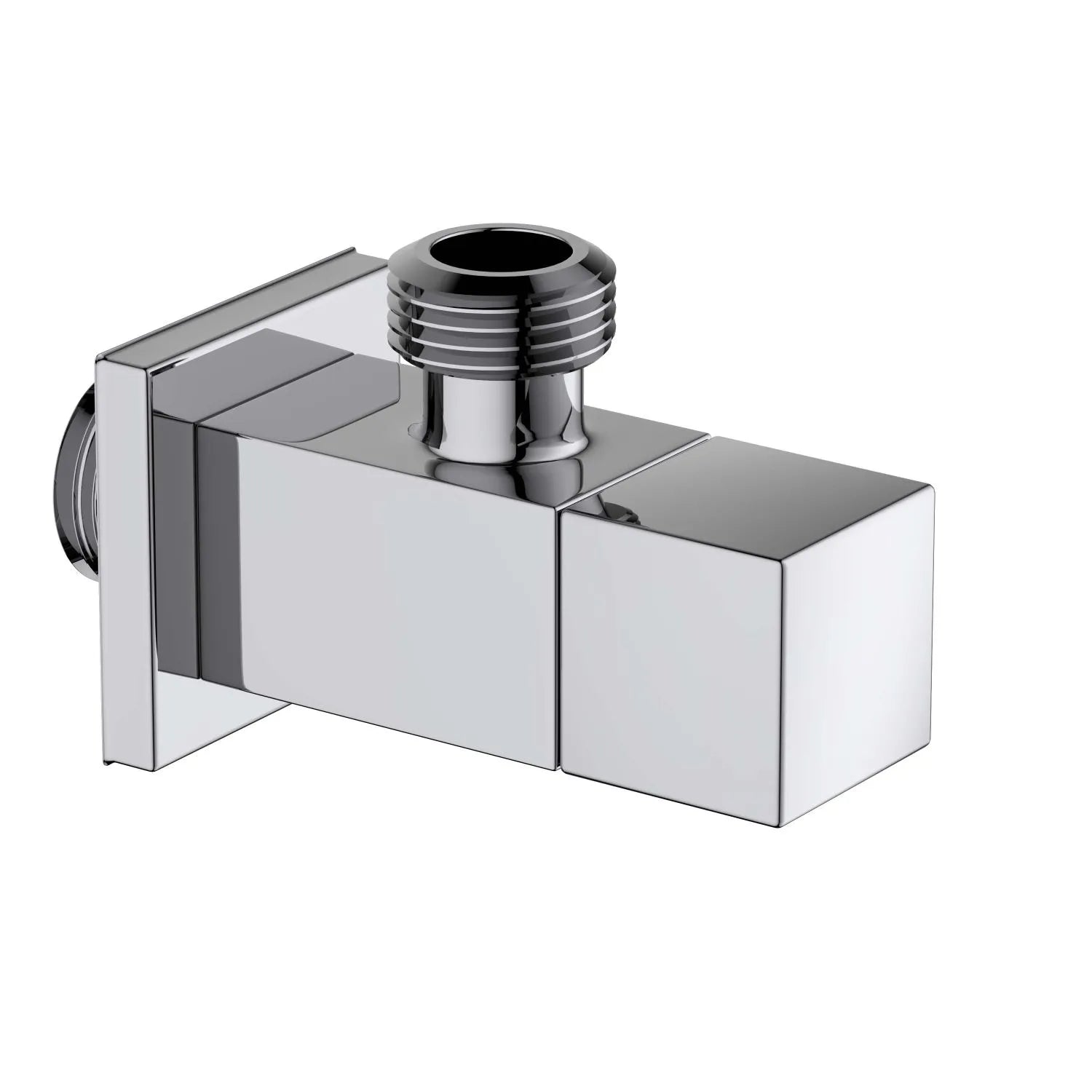 Square Solid Brass Angle Valve – Ceramic Disc Cartridge – AV04 Chrome