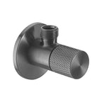 Knurled Solid Brass Angle Valve – Ceramic Disc Cartridge – AV05 Brushed Gun Metal