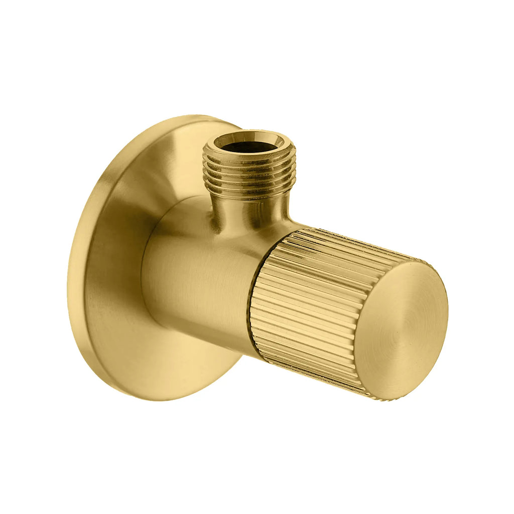 Luxury Design Solid Brass Angle Valve – Ceramic Disc Cartridge – AV06 Brushed Gold