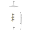 3 Way Thermostatic Wall Concealed Shower System with Bathtub Spout-AV513100 Chrome