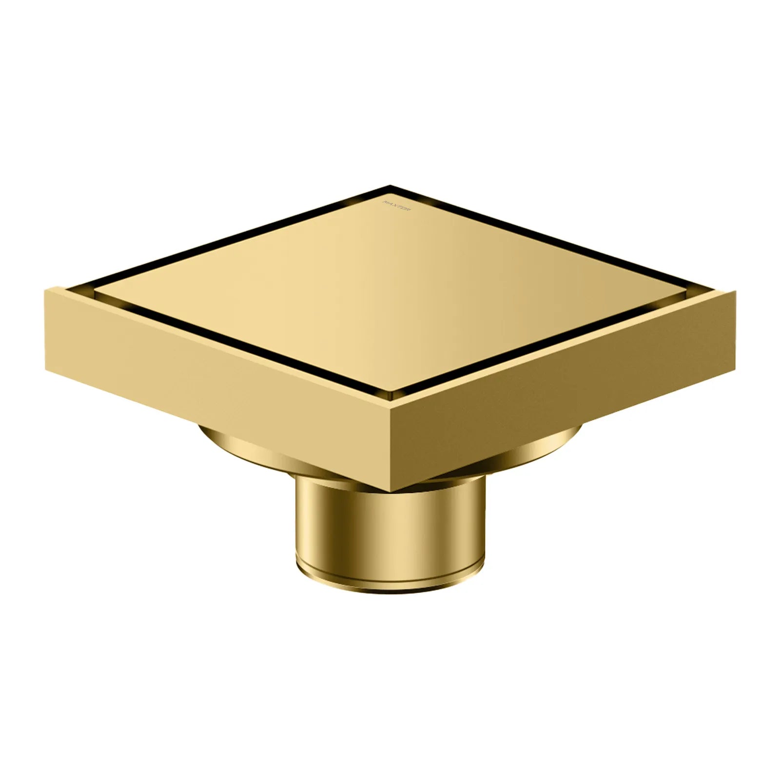 Square Solid Brass Floor Drain – Anti-Odor Gravity Drainage – BFD0001 Brushed Gold