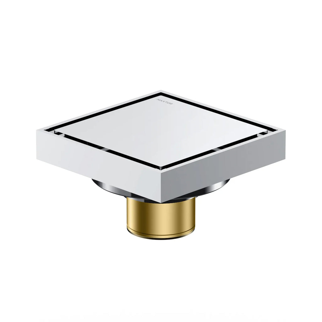 Square Solid Brass Floor Drain – Anti-Odor Gravity Drainage – BFD0001 Chrome