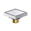 Square Solid Brass Floor Drain – Anti-Odor Gravity Drainage – BFD0001 Chrome