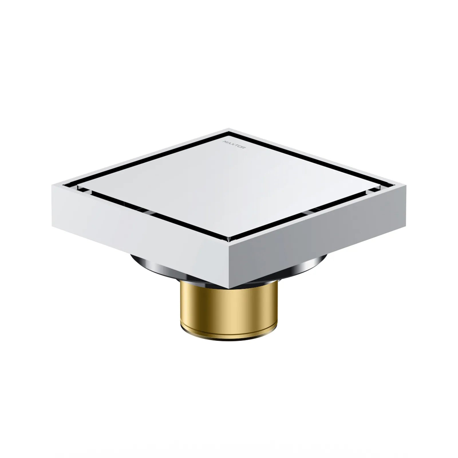 Square Solid Brass Floor Drain – Anti-Odor Gravity Drainage – BFD0001 Chrome