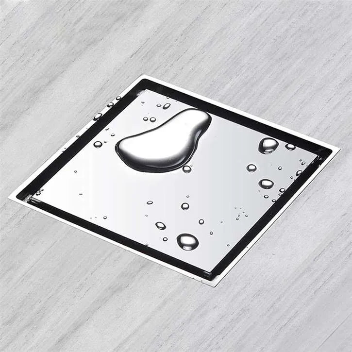 Square Solid Brass Floor Drain – Anti-Odor Gravity Drainage – BFD0001