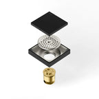 Square Solid Brass Floor Drain – Anti-Odor Gravity Drainage – BFD0001