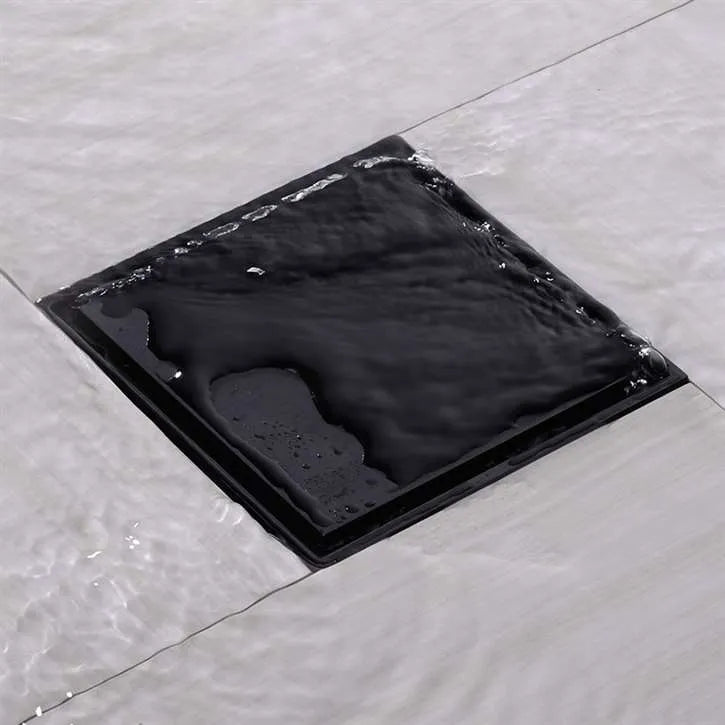 Square Solid Brass Floor Drain – Anti-Odor Gravity Drainage – BFD0001