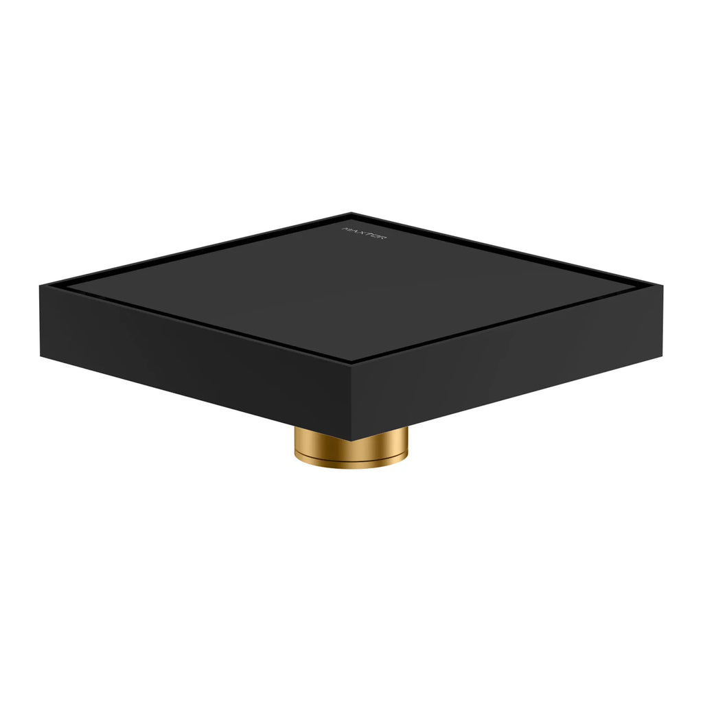 150x150mm Solid Brass Square Floor Drain – Tile Insert Anti-Odor Drain – BFD21003 Matte Black