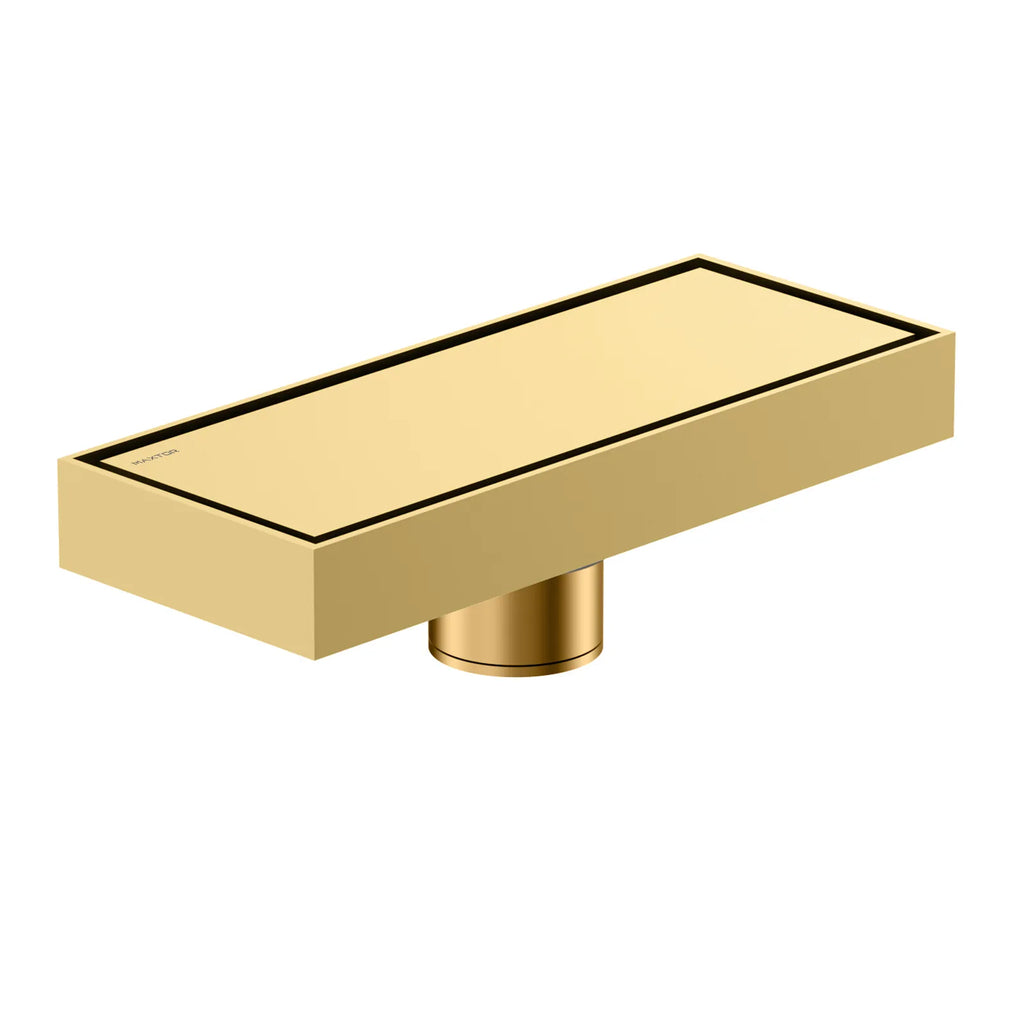 200x80mm Solid Brass Linear Shower Drain – Invisible Tile Insert Cover – BFD21004