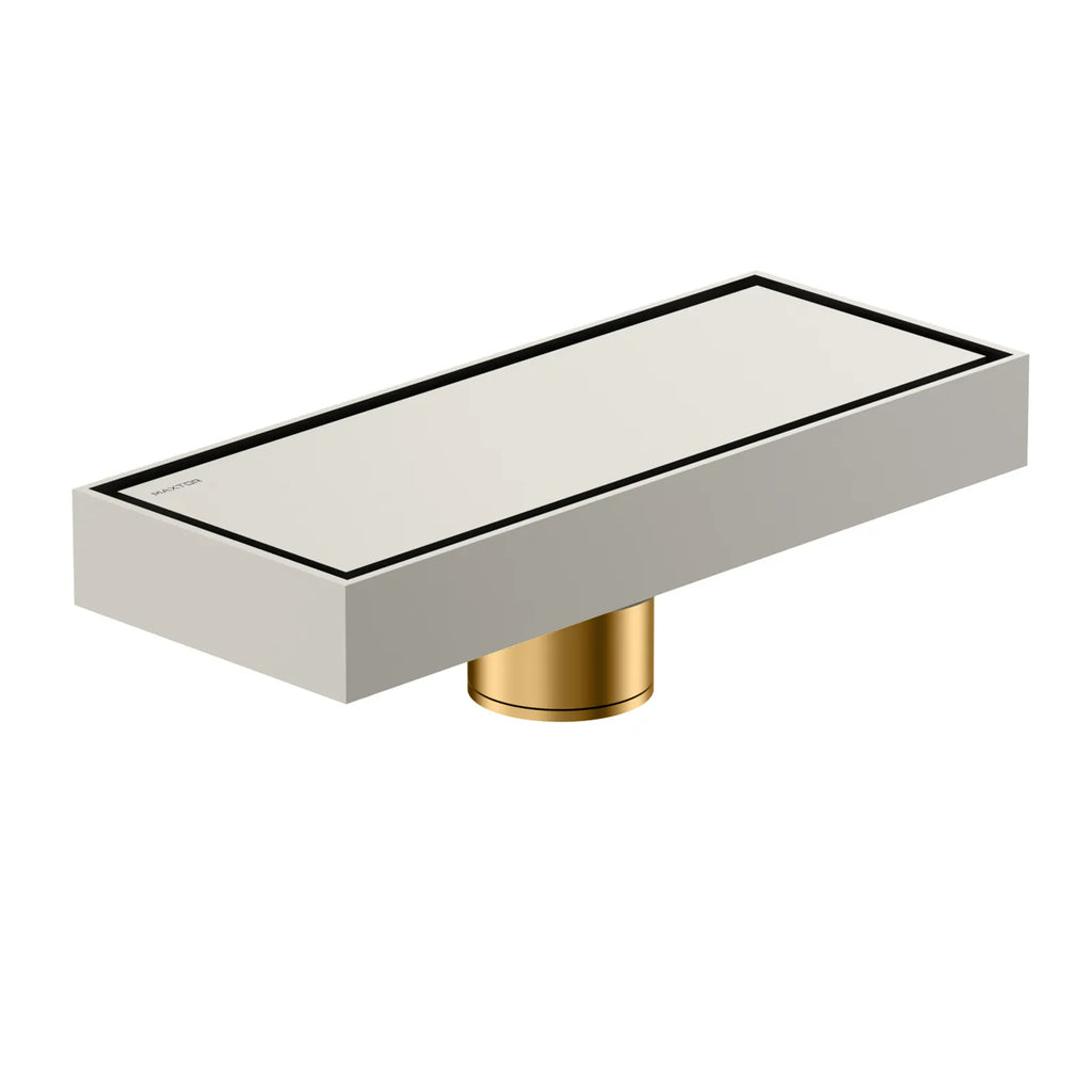 200x80mm Solid Brass Linear Shower Drain – Invisible Tile Insert Cover – BFD21004