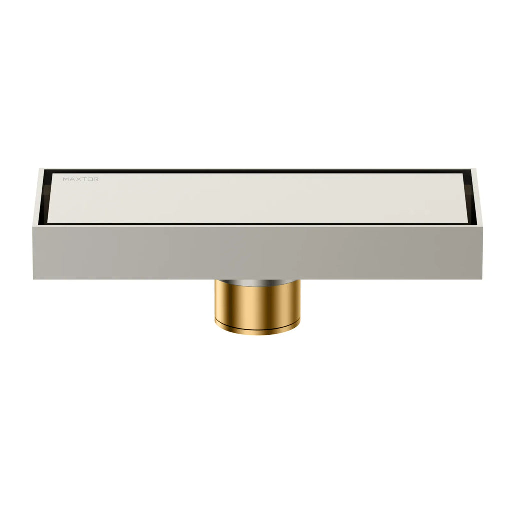 200x80mm Solid Brass Linear Shower Drain – Invisible Tile Insert Cover – BFD21004
