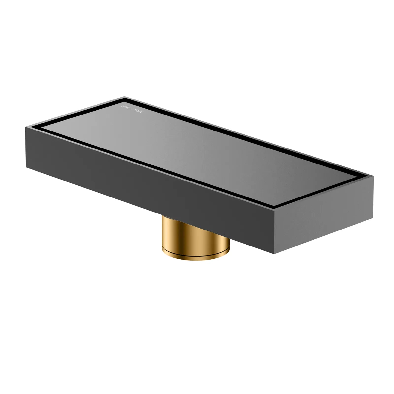 200x80mm Solid Brass Linear Shower Drain – Invisible Tile Insert Cover – BFD21004 Brushed Gun Metal