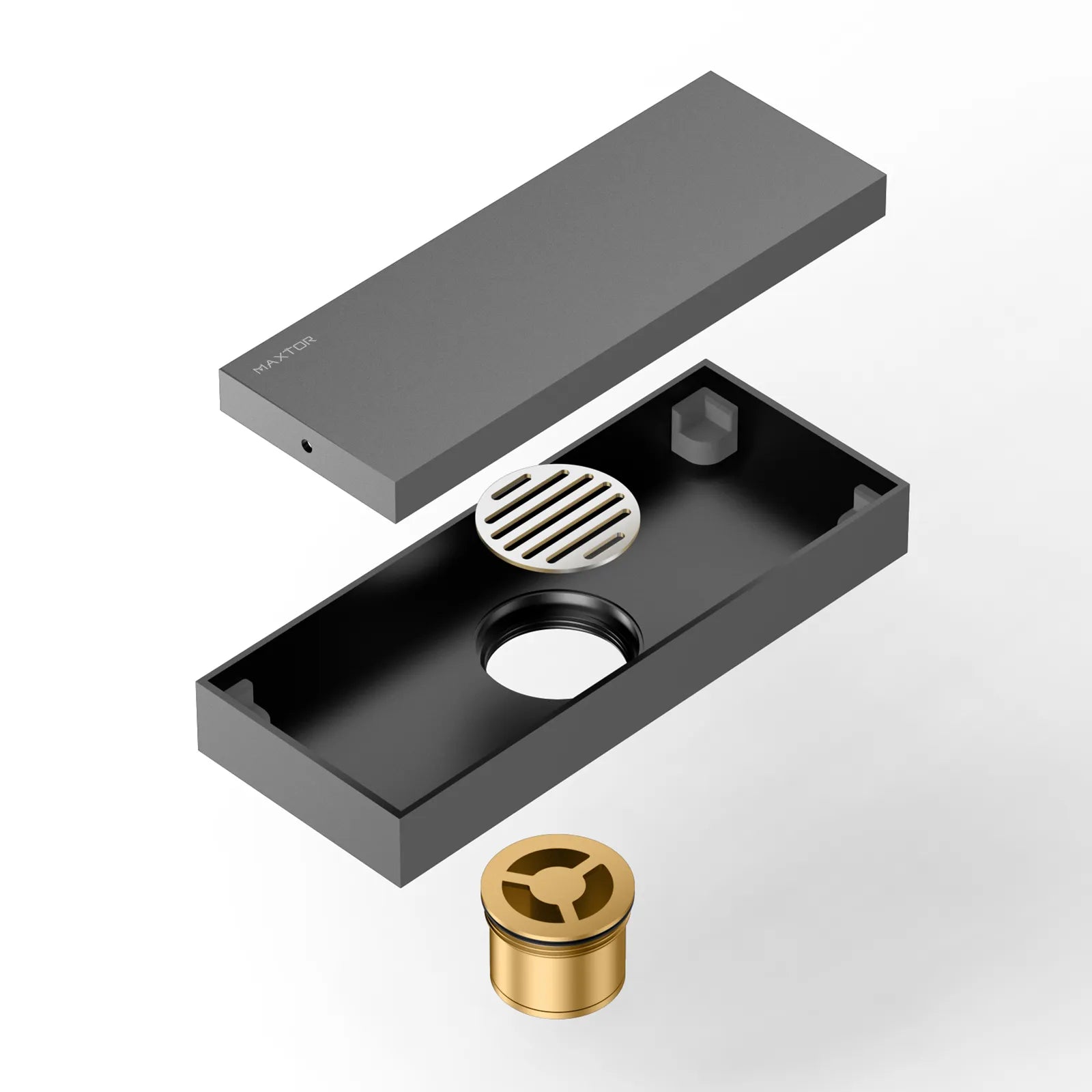 200x80mm Solid Brass Linear Shower Drain – Invisible Tile Insert Cover – BFD21004