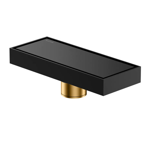 200x80mm Solid Brass Linear Shower Drain – Invisible Tile Insert Cover – BFD21004 Matte Black