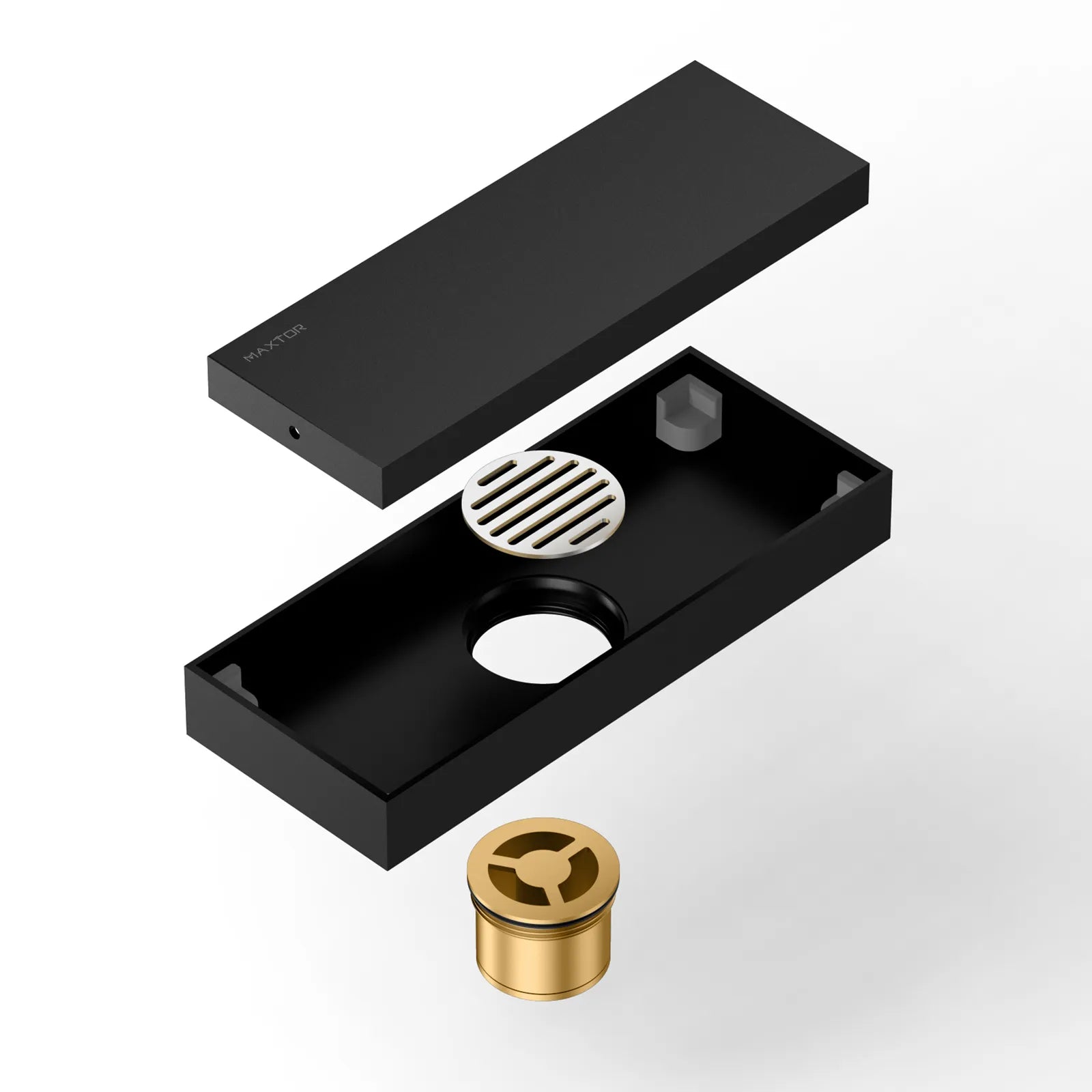 200x80mm Solid Brass Linear Shower Drain – Invisible Tile Insert Cover – BFD21004