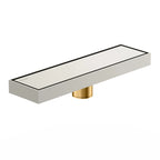 300x80mm Solid Brass Linear Shower Drain – Invisible Tile Insert Cover – BFD21006