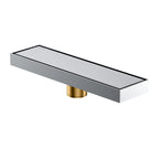 300x80mm Solid Brass Linear Shower Drain – Invisible Tile Insert Cover – BFD21006 Chrome