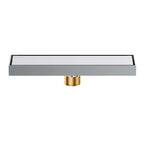 300x80mm Solid Brass Linear Shower Drain – Invisible Tile Insert Cover – BFD21006