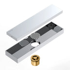 300x80mm Solid Brass Linear Shower Drain – Invisible Tile Insert Cover – BFD21006