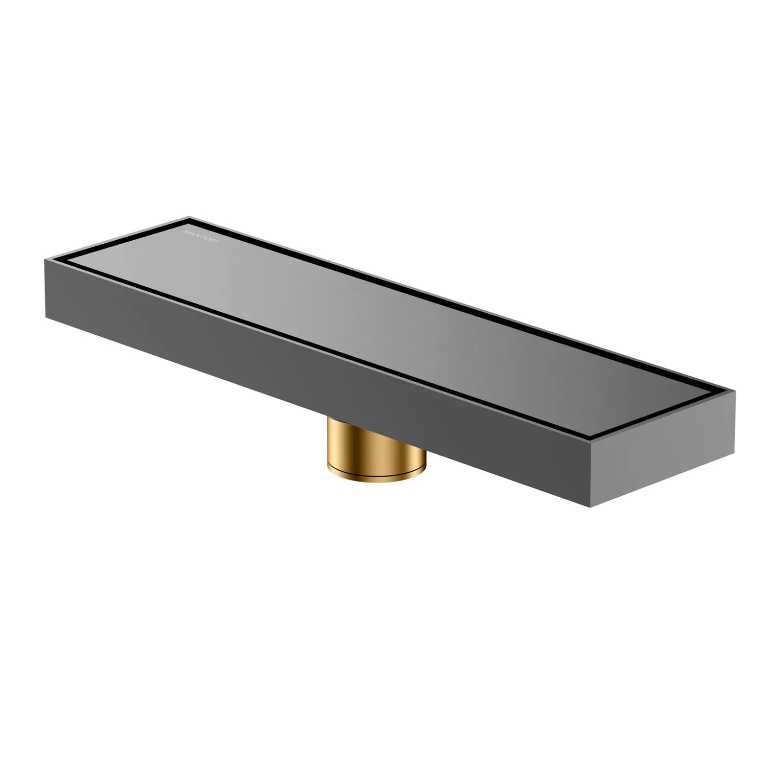 300x80mm Solid Brass Linear Shower Drain – Invisible Tile Insert Cover – BFD21006 Brushed Gun Metal