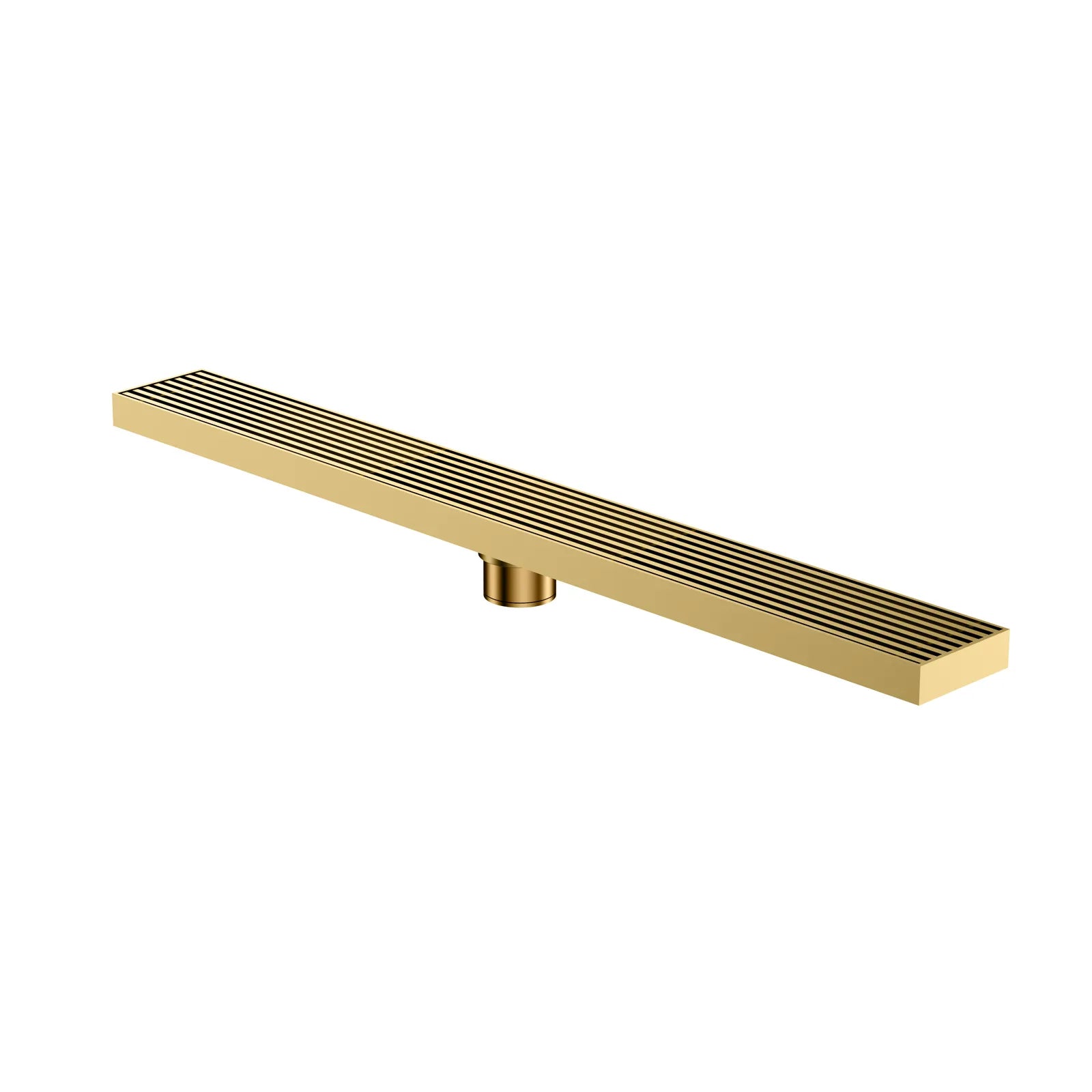 600x68x60mm Linear Shower Drain – Slotted Grate Cover – BFD21017 Brushed Gold