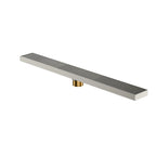600x68x60mm Linear Shower Drain – Slotted Grate Cover – BFD21017 Brushed Nickel