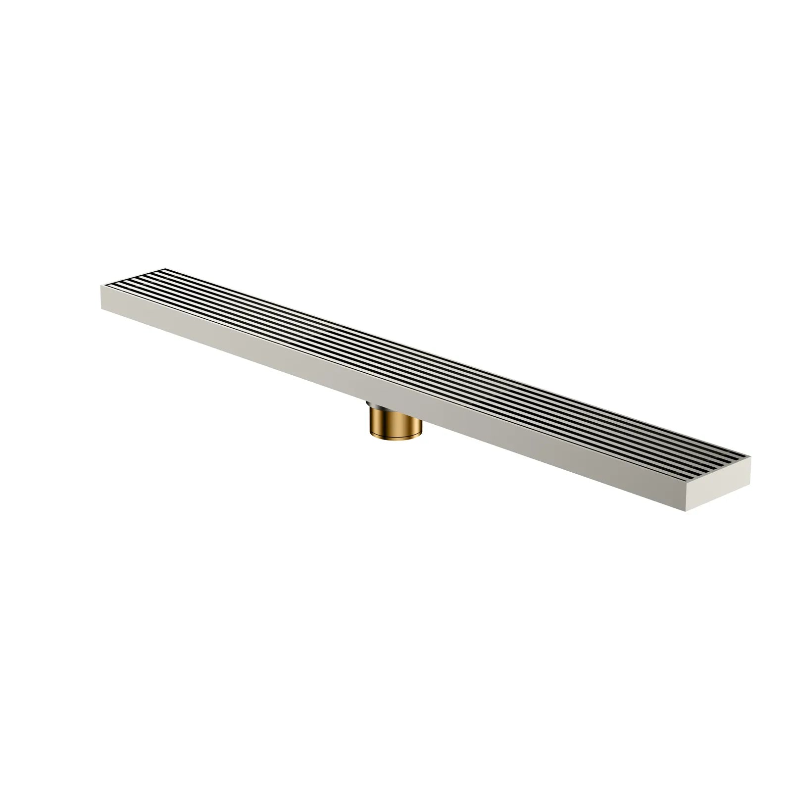 600x68x60mm Linear Shower Drain – Slotted Grate Cover – BFD21017 Brushed Nickel