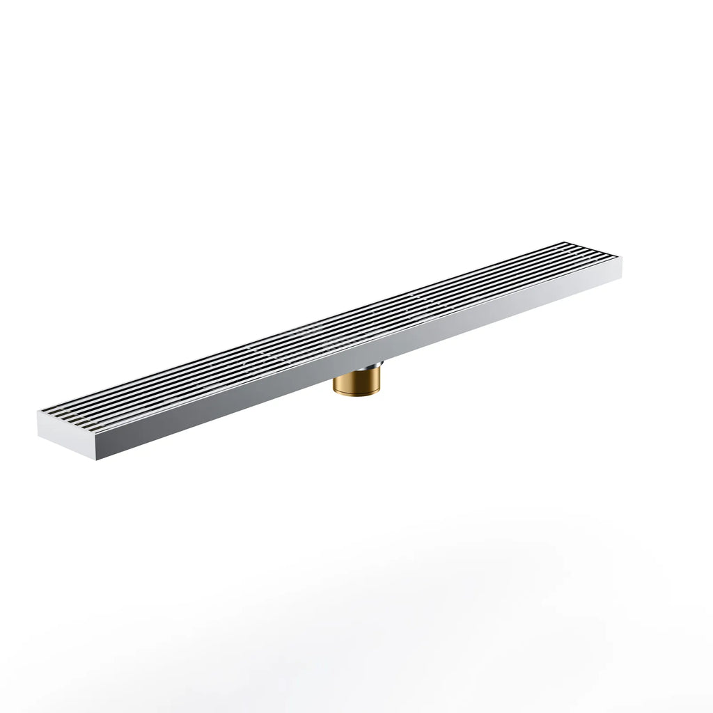 600x68x60mm Linear Shower Drain – Slotted Grate Cover – BFD21017