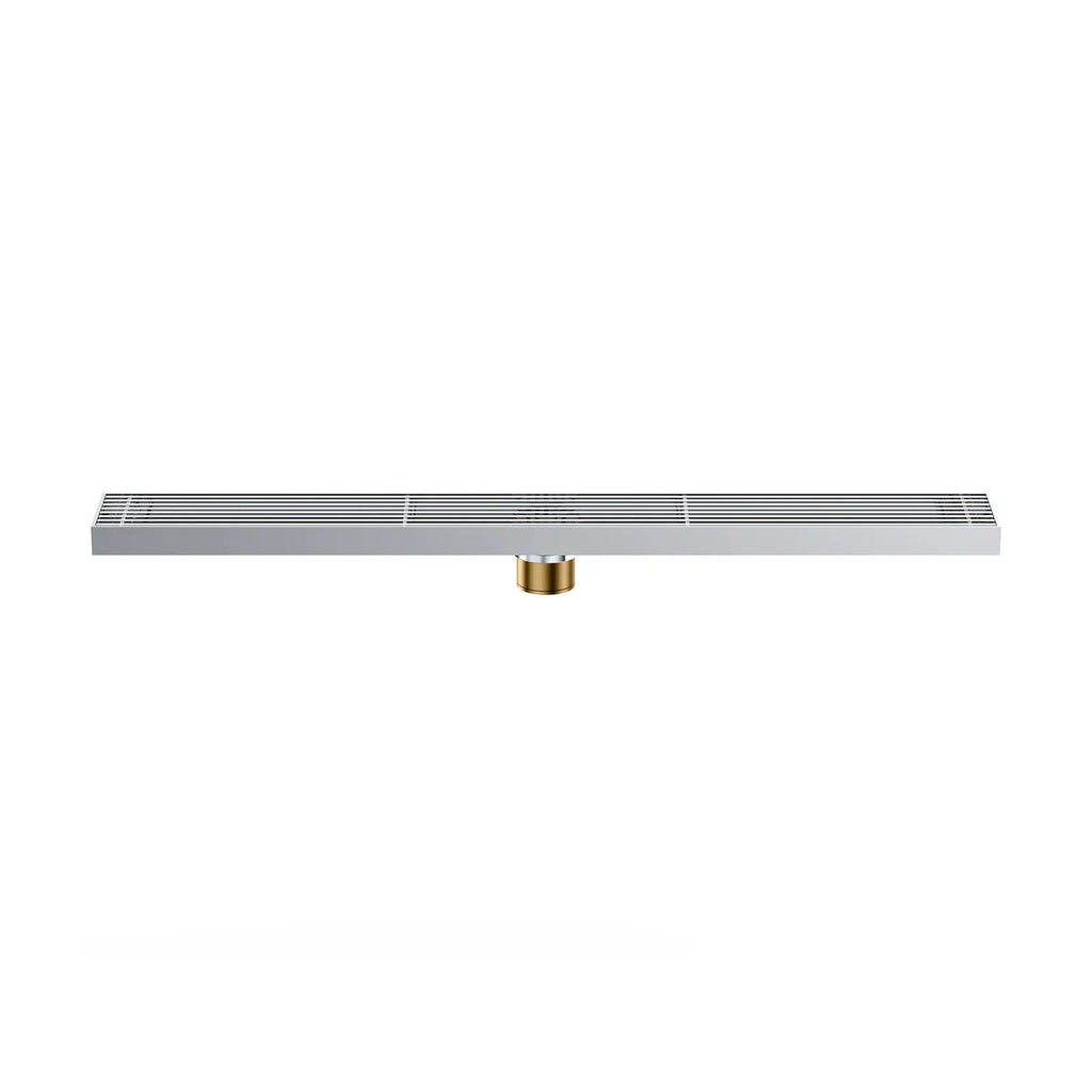 600x68x60mm Linear Shower Drain – Slotted Grate Cover – BFD21017