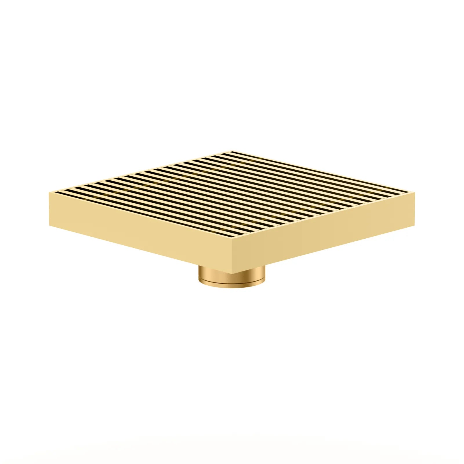 150x150mm SUS 304 Square Floor Drain – Linear Grate Anti-Odor Drain – BFD21023 Brushed Gold