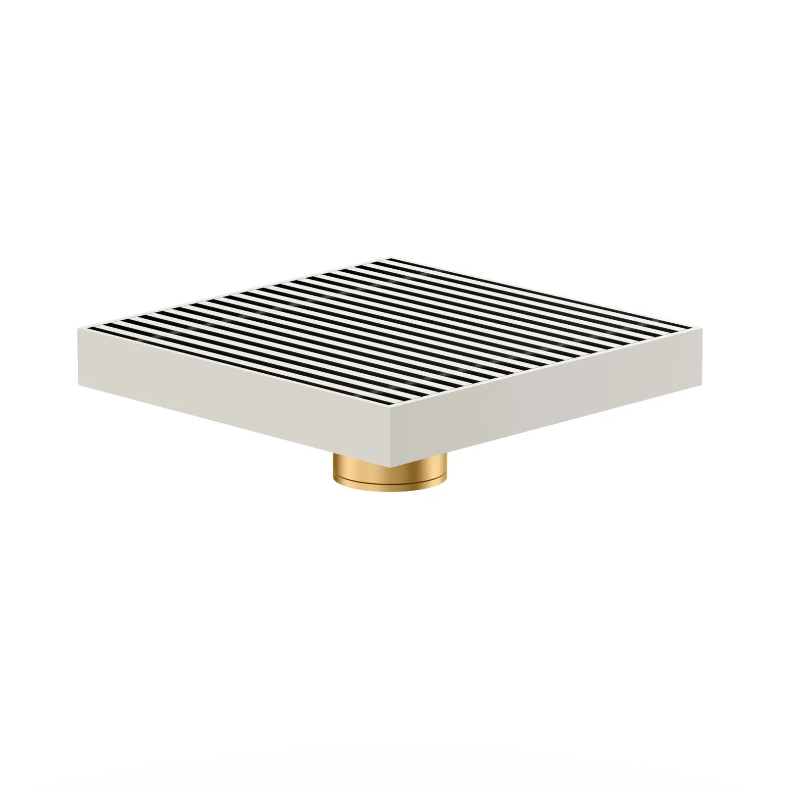 150x150mm SUS 304 Square Floor Drain – Linear Grate Anti-Odor Drain – BFD21023 Brushed Nickel
