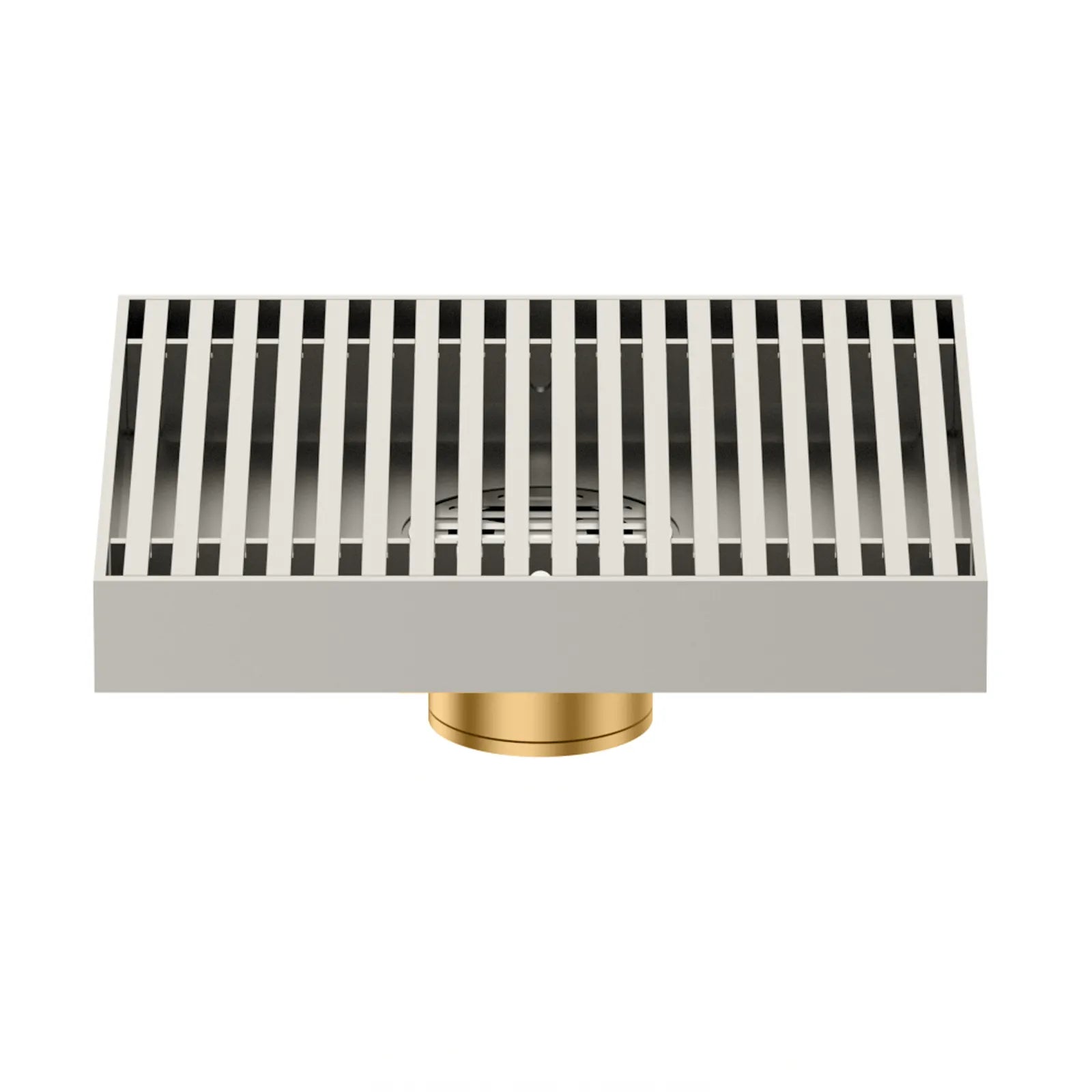 150x150mm SUS 304 Square Floor Drain – Linear Grate Anti-Odor Drain – BFD21023