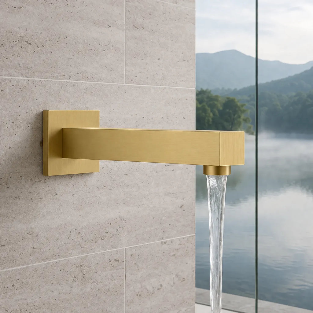 Cube Wall Mounted Bath Spout - 200mm Reach - BS0000