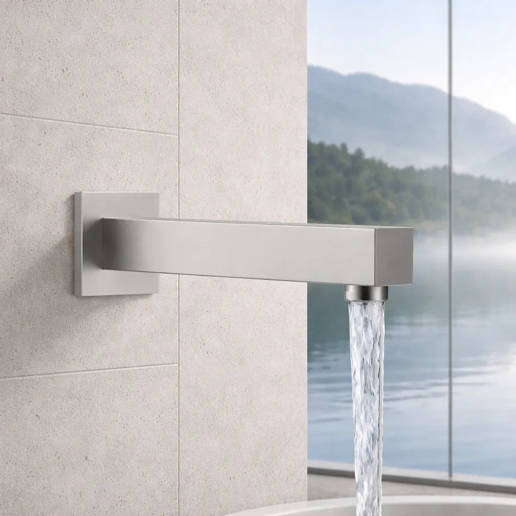 Cube Wall Mounted Bath Spout - 200mm Reach - BS0000