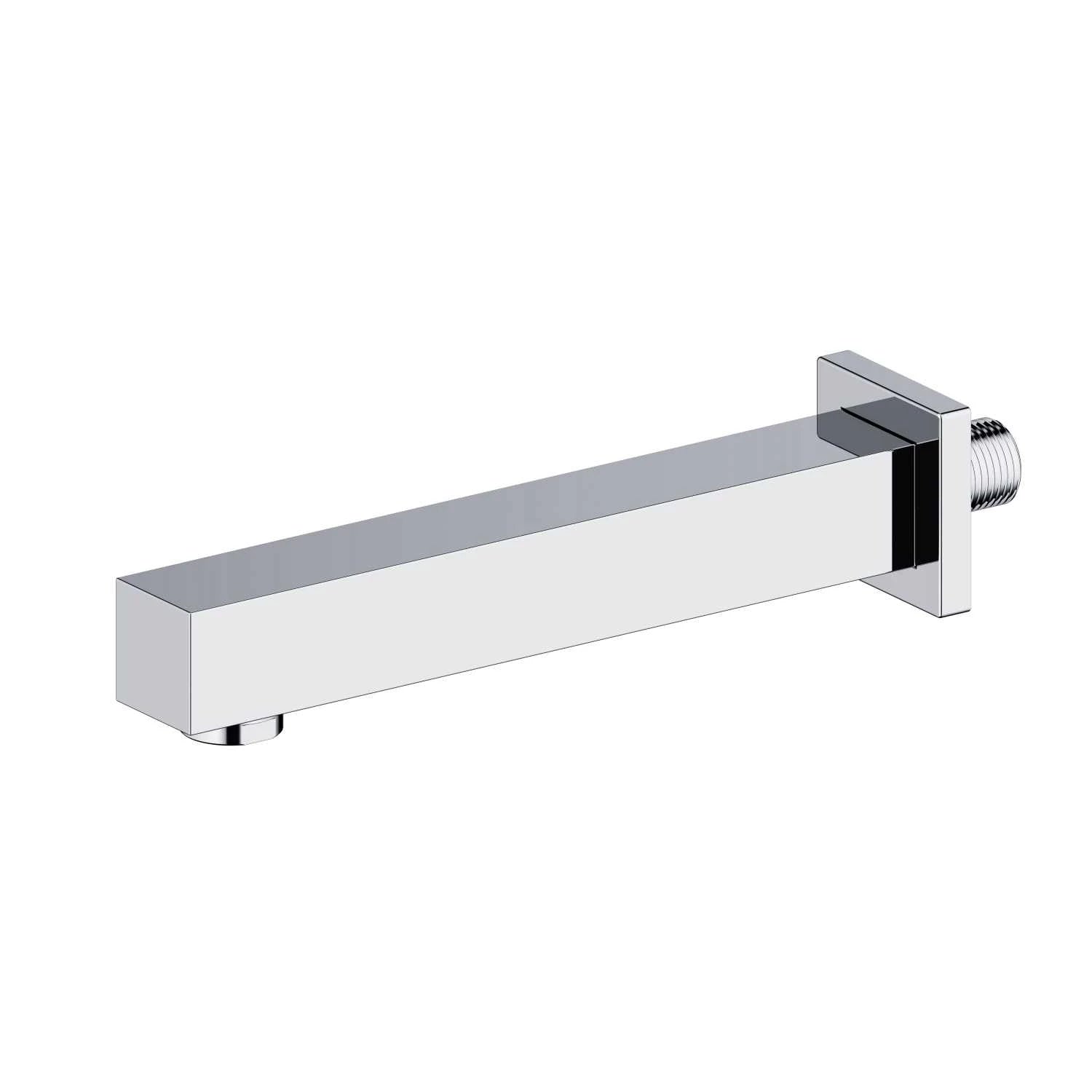 BS0000 Wall-Mount Square Bath Spout – 200mm Solid Brass with NEOPERL Aerator Chrome