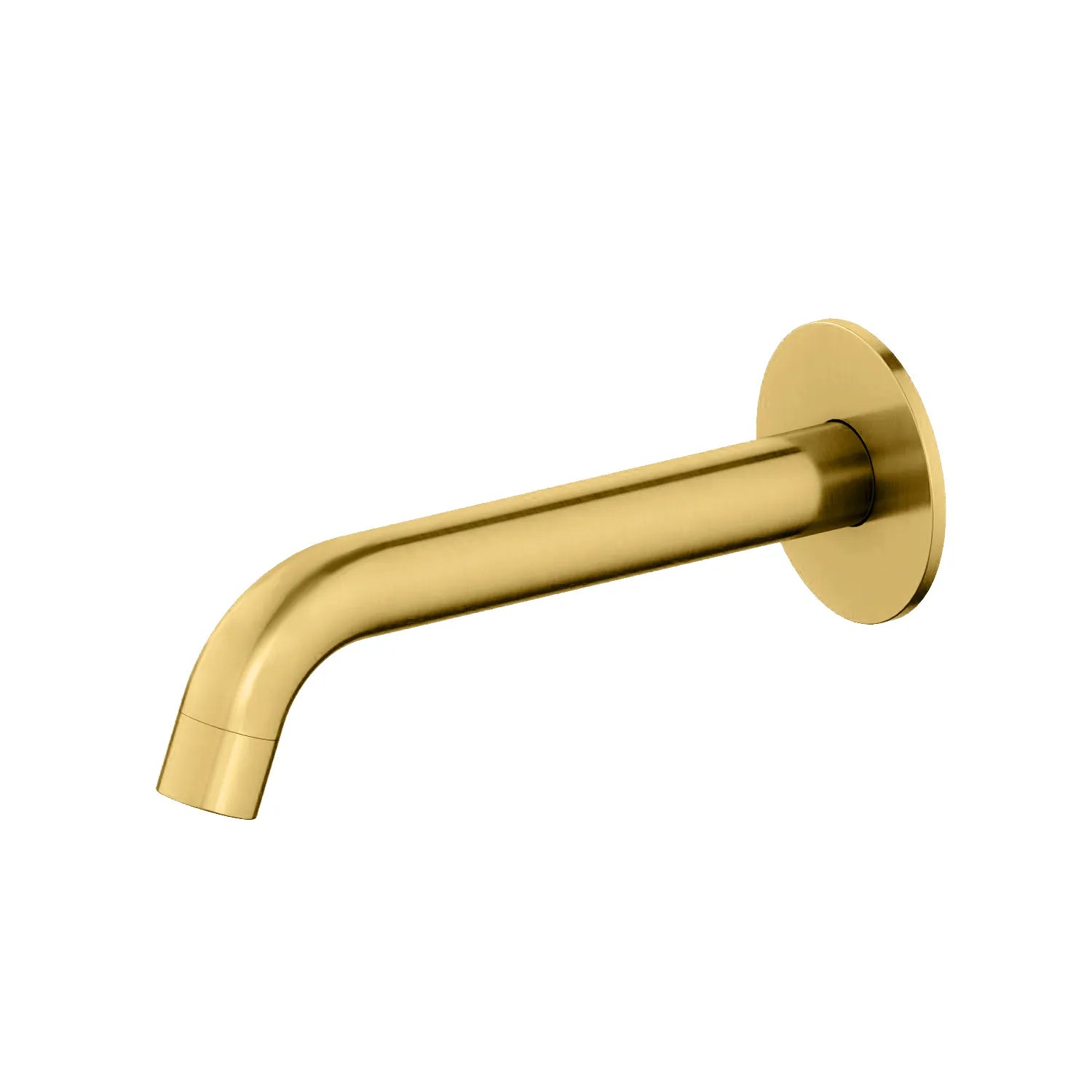 Solid Brass Wall-Mount Circular Bath Spout BS0004 Brushed Gold