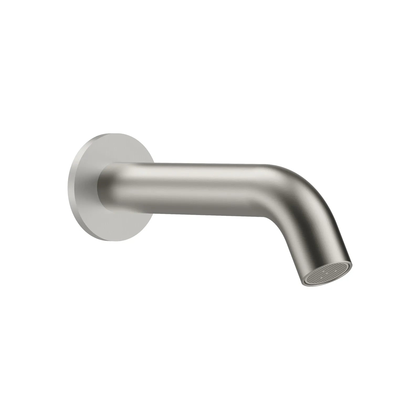 Solid Brass Wall-Mount Circular Bath Spout BS0004 Brushed Nickel 200mm