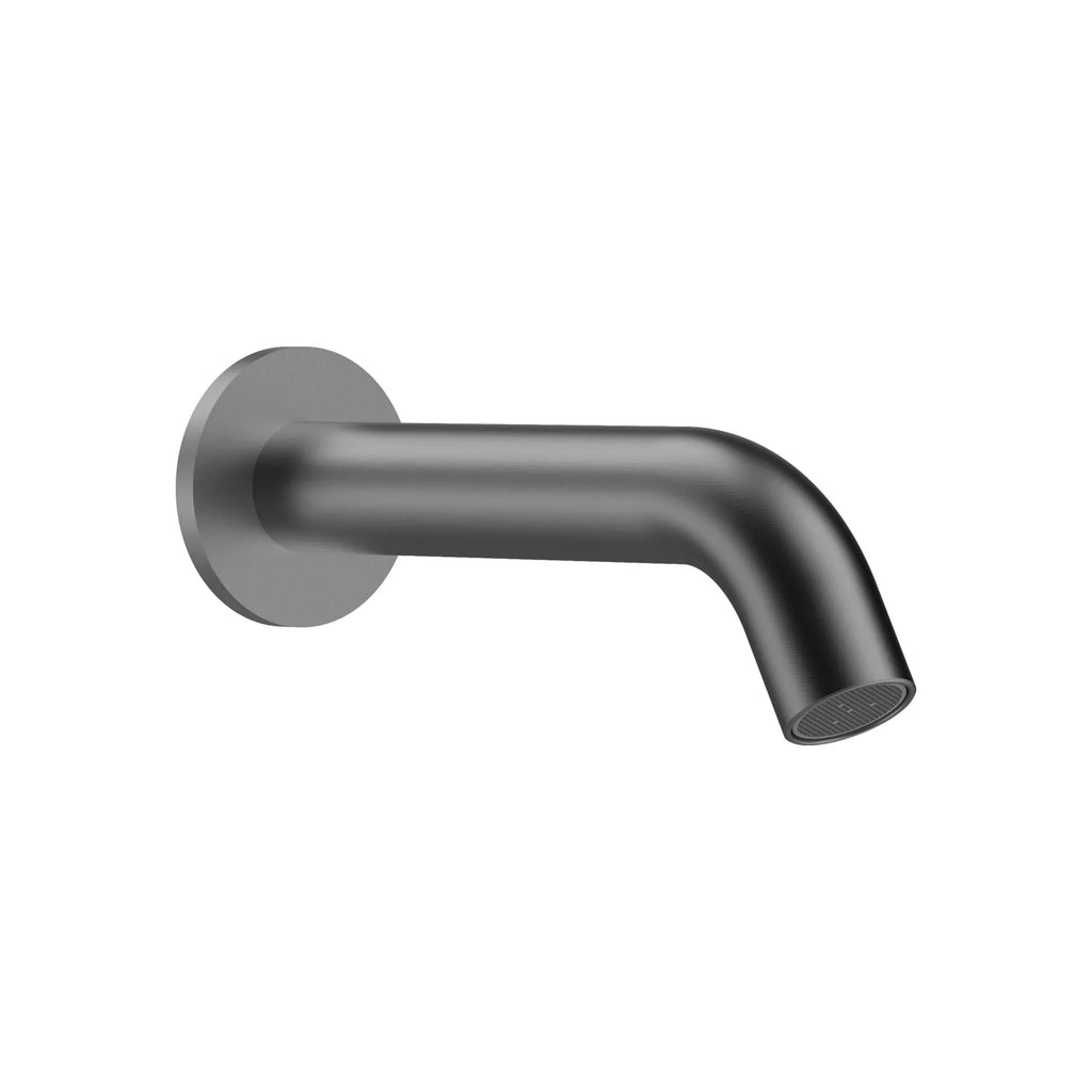 Solid Brass Wall-Mount Circular Bath Spout BS0004 Brushed Gun Metal 200mm