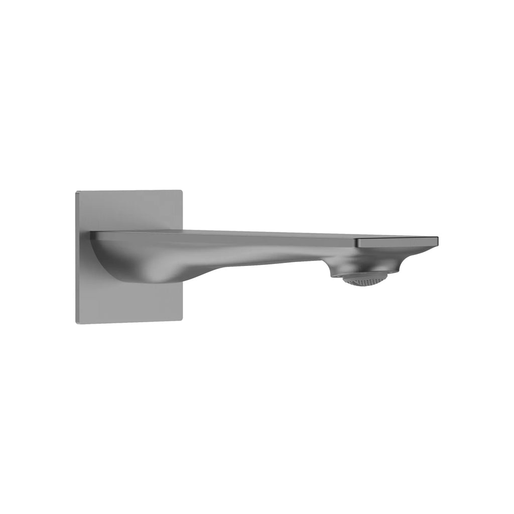 Slim Wall Mounted Bath Spout - 160mm Reach - BS0011 Brushed Gun Metal