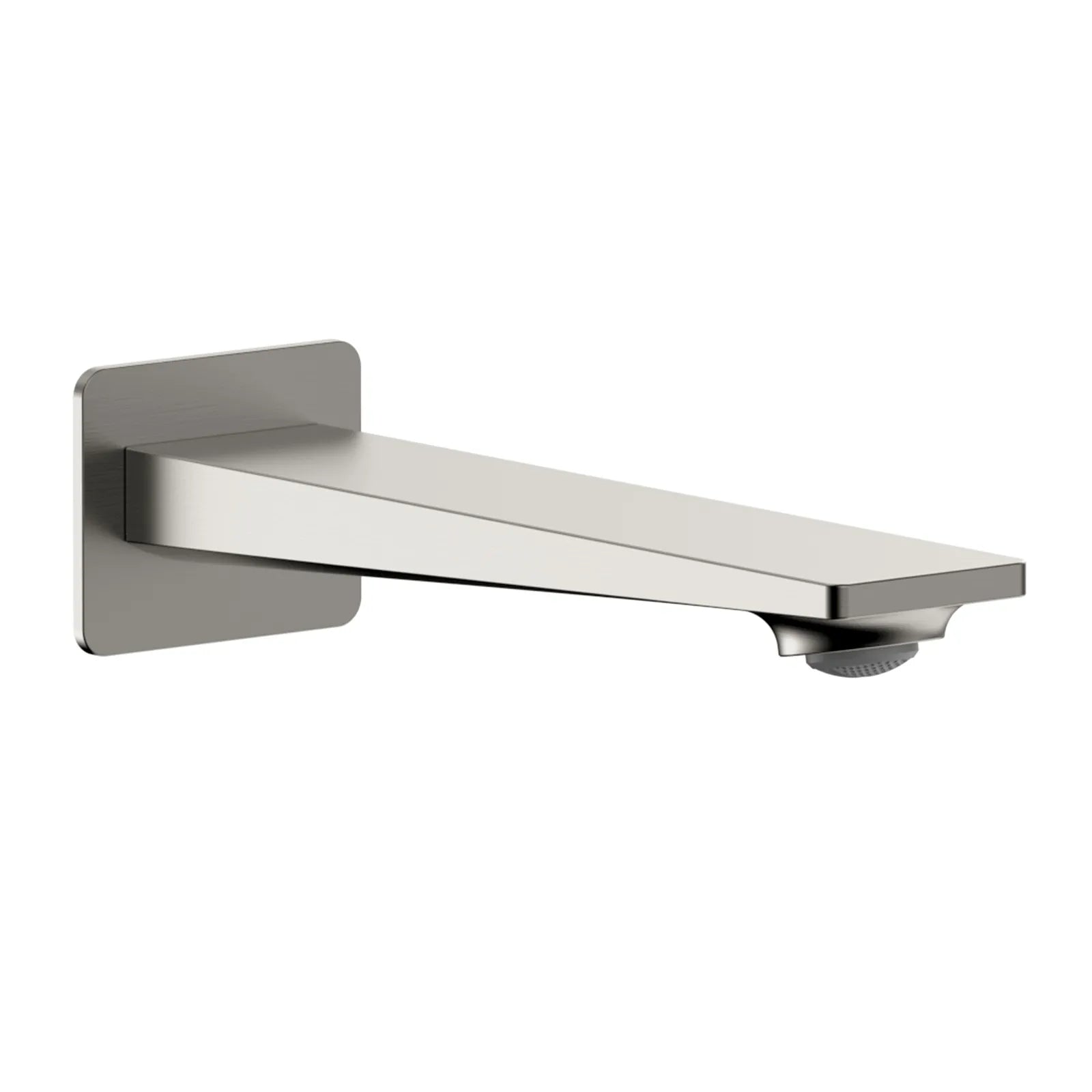 MAXTOR Wall Mounted Solid Brass Bathtub Spout with Neoperl Aerator-BS0065 Brushed Nickel