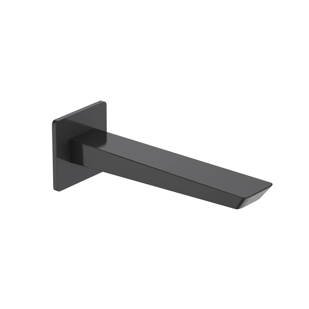 Square Wall Mounted Bath Spout - 183mm Reach - BS0068 Matte Black