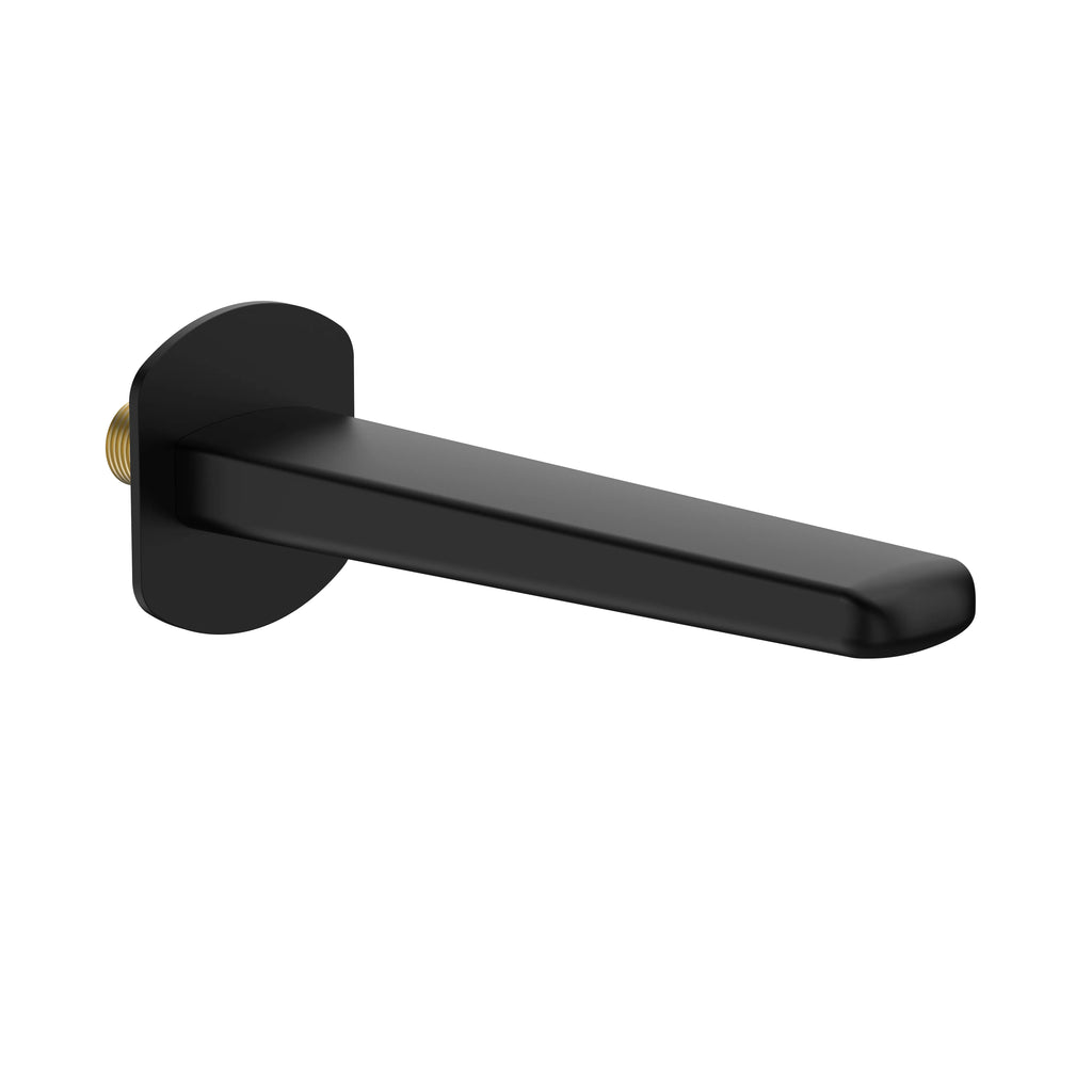 Modern Wall Mounted Bath Spout - 184mm Reach - BS0070 Matte Black